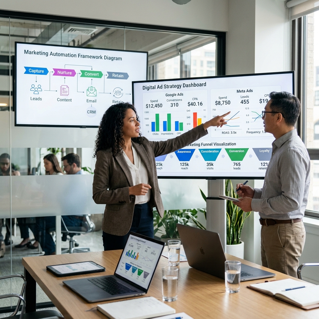 Marketing automation dashboard layout